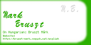 mark bruszt business card