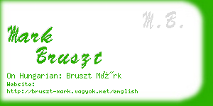 mark bruszt business card